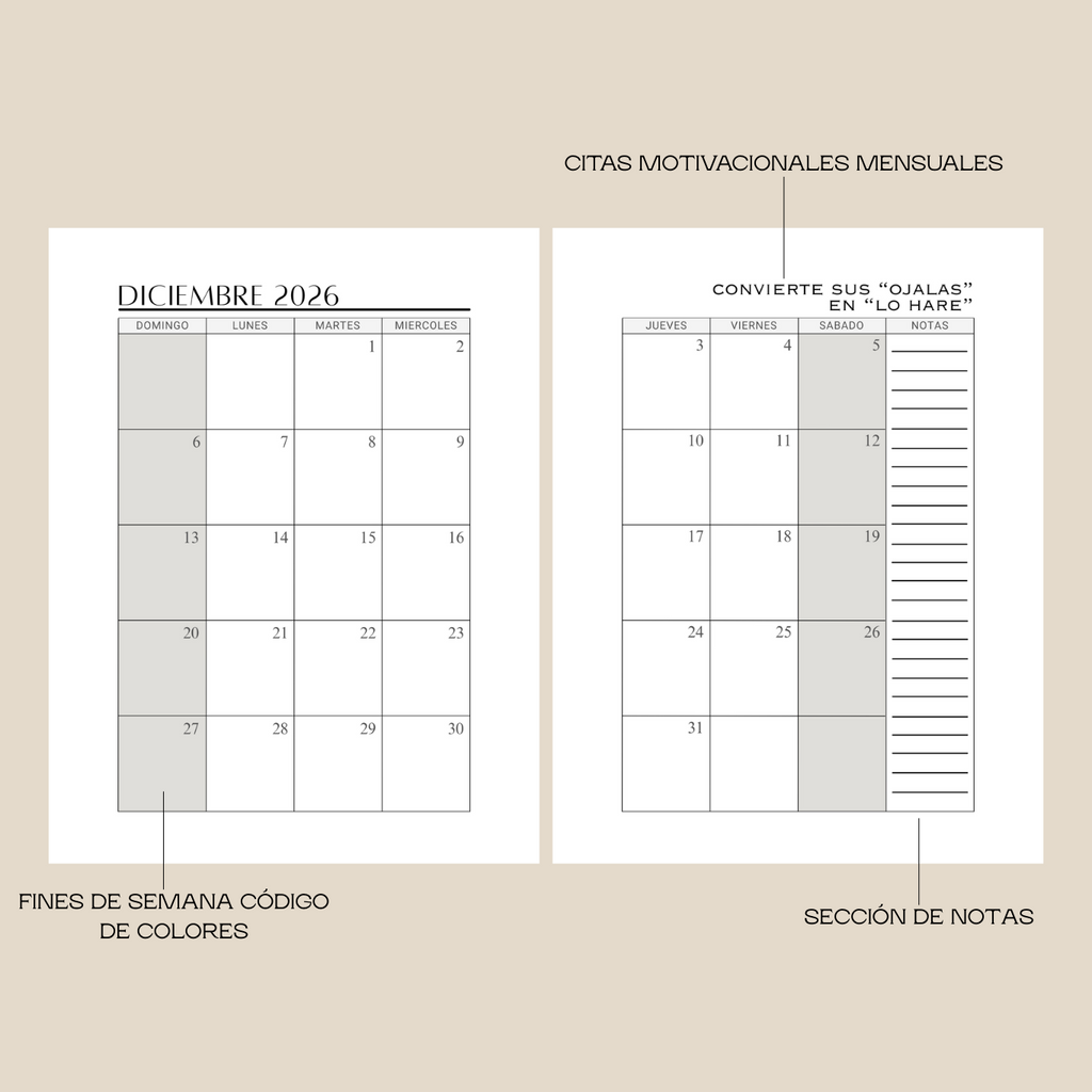 2026 Spanish Ledger - PDF Edition